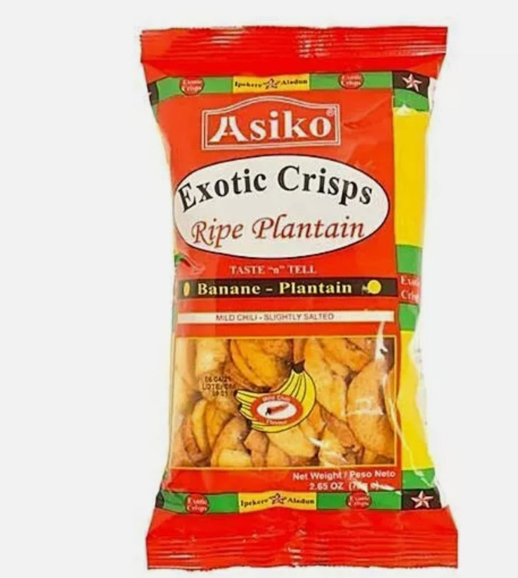 Asiko Exotic Crisps Tasty Ripe Plantain