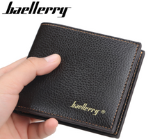 Load image into Gallery viewer, BAELLERRY LEISURE STYLE SLIM MENS WALLET COIN POCKET VERTICAL BROWN LEATHER GENTS’ WALLET
