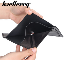 Load image into Gallery viewer, BAELLERRY LEISURE STYLE SLIM MENS WALLET COIN POCKET VERTICAL BROWN LEATHER GENTS’ WALLET
