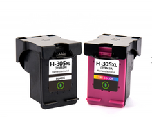 Load image into Gallery viewer, 305 Ink Cartridges Remanufactured Black and Colour HP 305XL 305 XL for HP DeskJet 2710 2720 272 (1 Black, 1 Colour)
